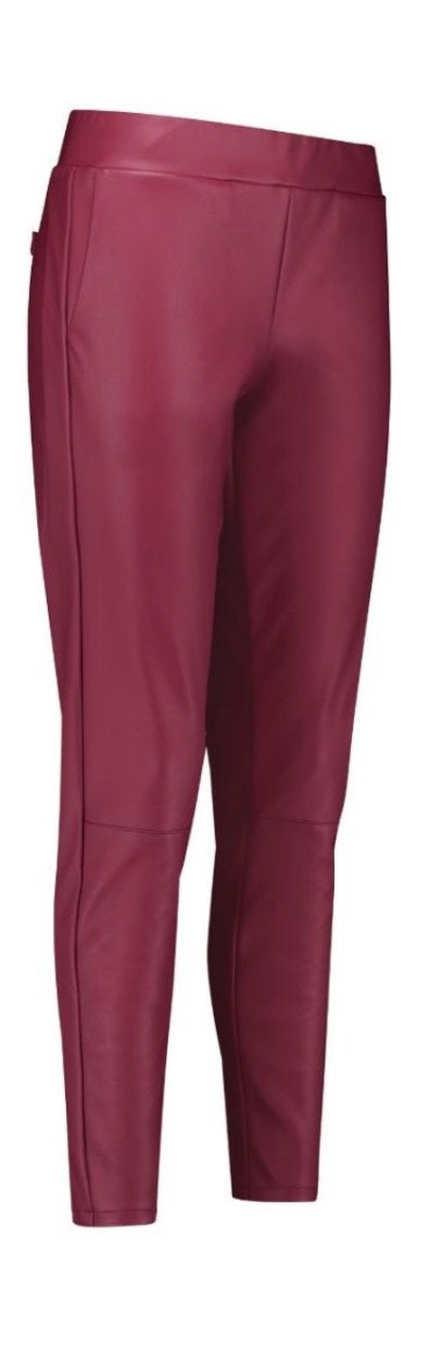 STUDIO ANNELOES motor Faux Leather Trouser S, Kleding | Dames, Broeken en Pantalons, Ophalen of Verzenden, Zo goed als nieuw, Rood