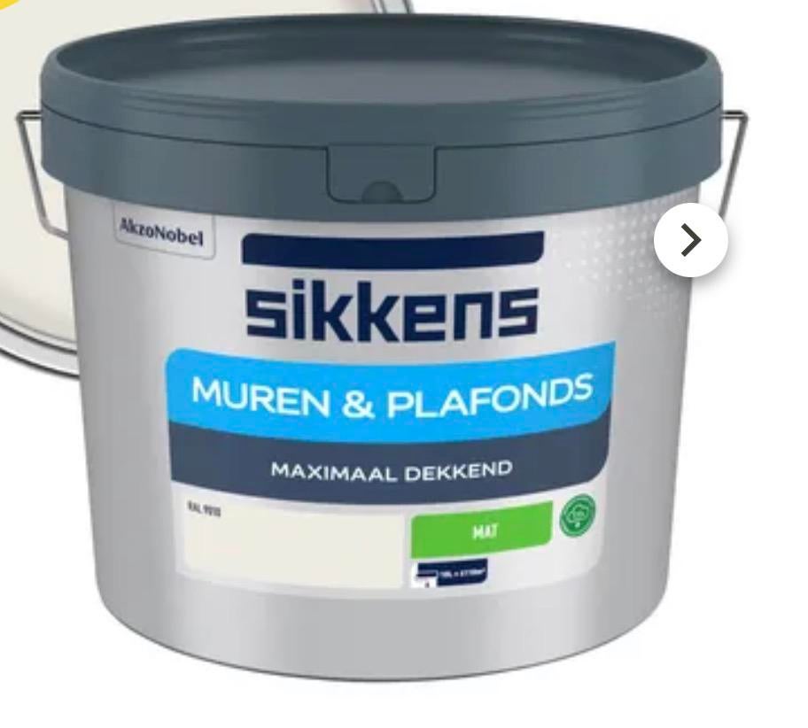 Sikkens muurverf RAL 9010, Ophalen, Zo goed als nieuw