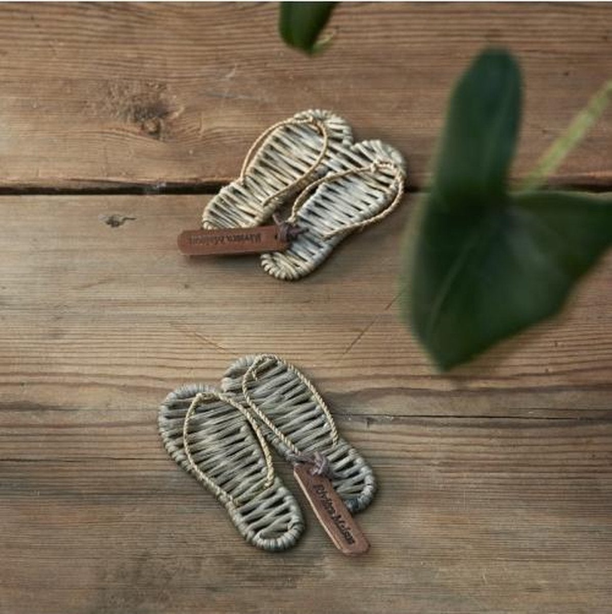Riviera Maison rattan mini slippertjes/ nog 1 beschikbaar, Ophalen of Verzenden, Zo goed als nieuw
