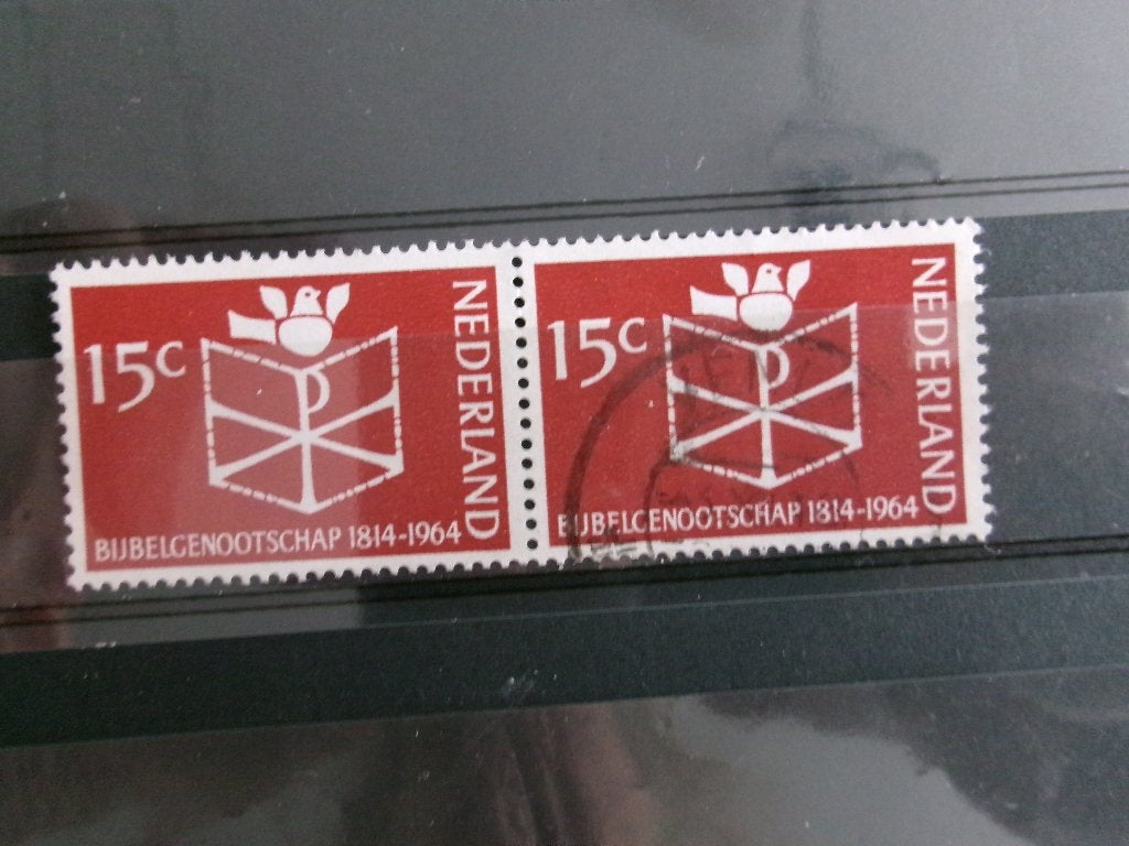 1964 - duo bijbelgenootschap (653b), Ophalen of Verzenden, Gestempeld