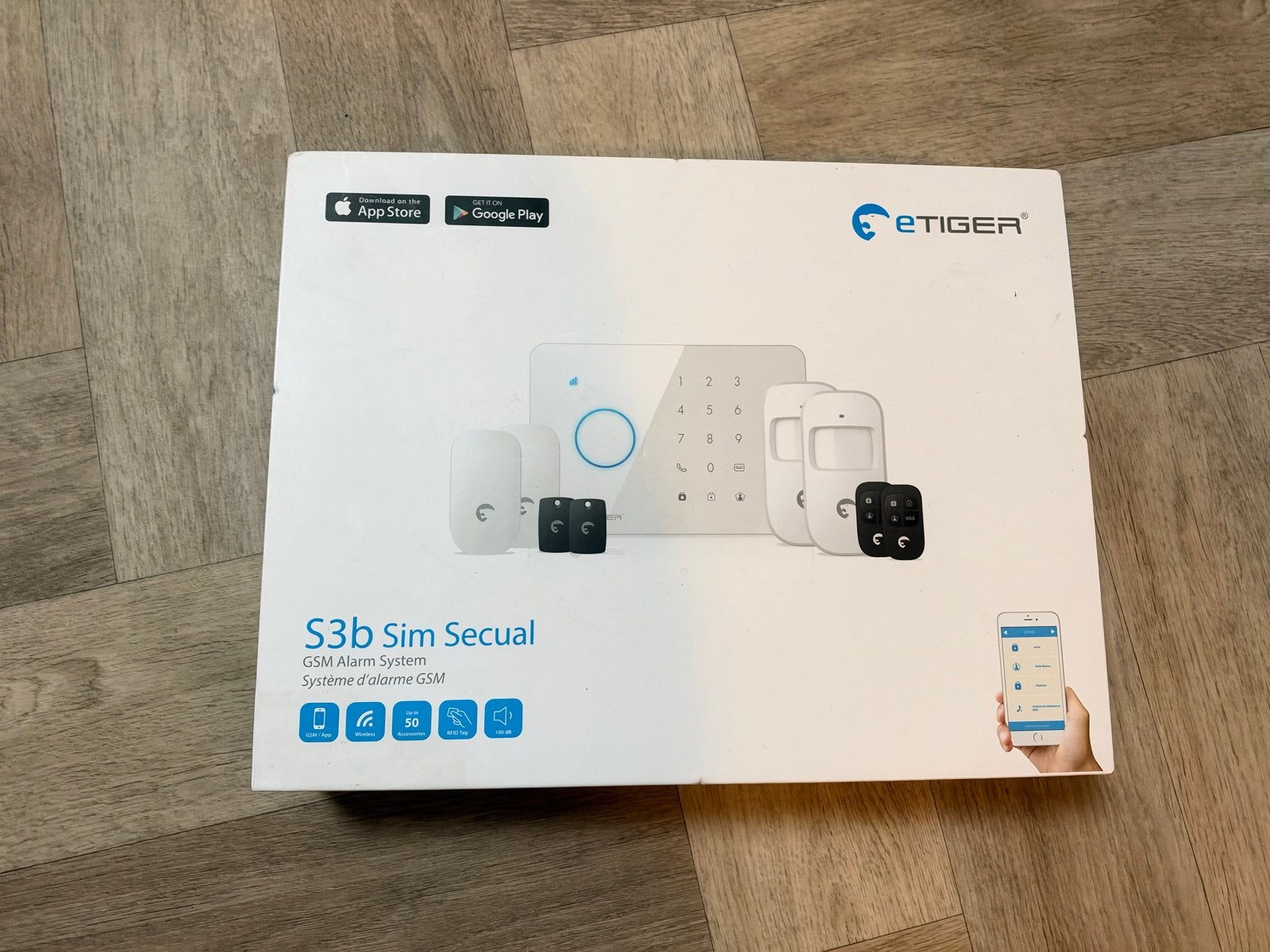 eTiger S3b Sim Secual GSM Alarmsysteem, Ophalen, Beweging, Nieuw, Compleet systeem