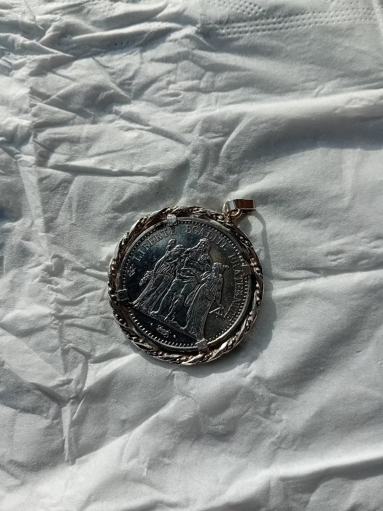 zilver 10 frank met zilver krans, Postzegels en Munten, Ophalen of Verzenden, Vóór koninkrijk, Overige waardes, Zilver