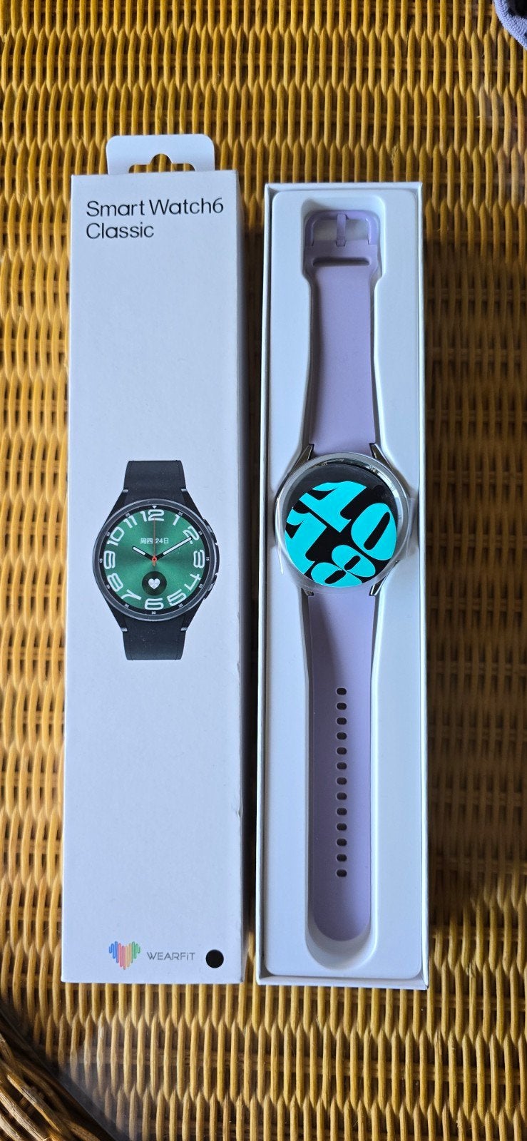 Smartwatch 6 Classic - Lavendel, Paars, Smartwatch, Stappen, Ophalen of Verzenden