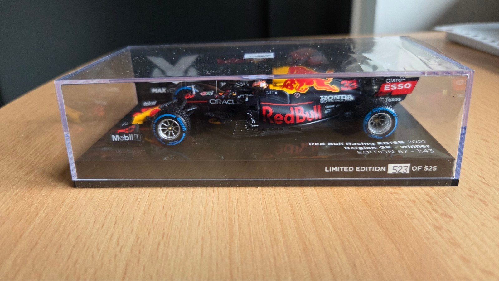 Red Bull Racing RB16B 2021 Belgische GP winnaar - Limited Ed, Verzamelen, Ophalen of Verzenden, Nieuw