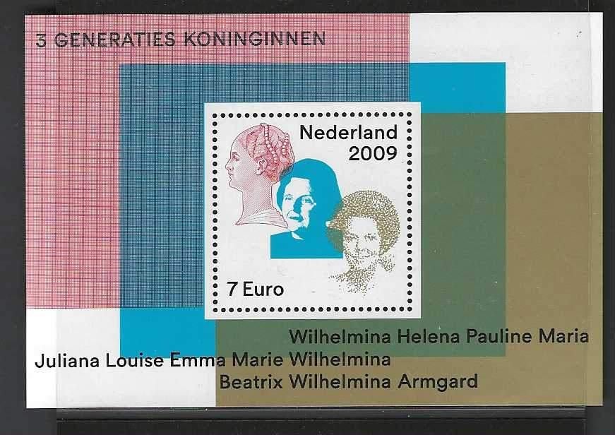 2642 Blok drie generaties koninginnen postfris 2009 - 7 euro, Postzegels en Munten, Postzegels | Nederland, Ophalen of Verzenden