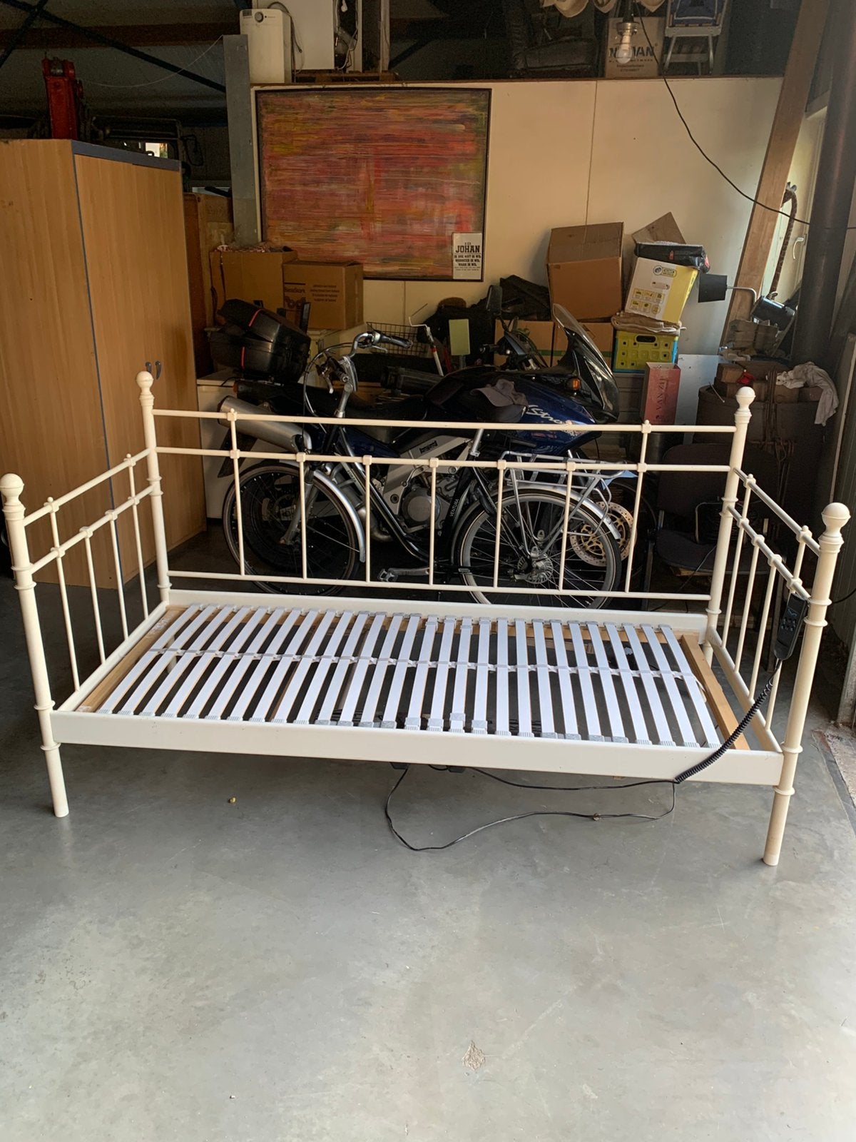Een persoons spijlen bed elektrische, Ophalen