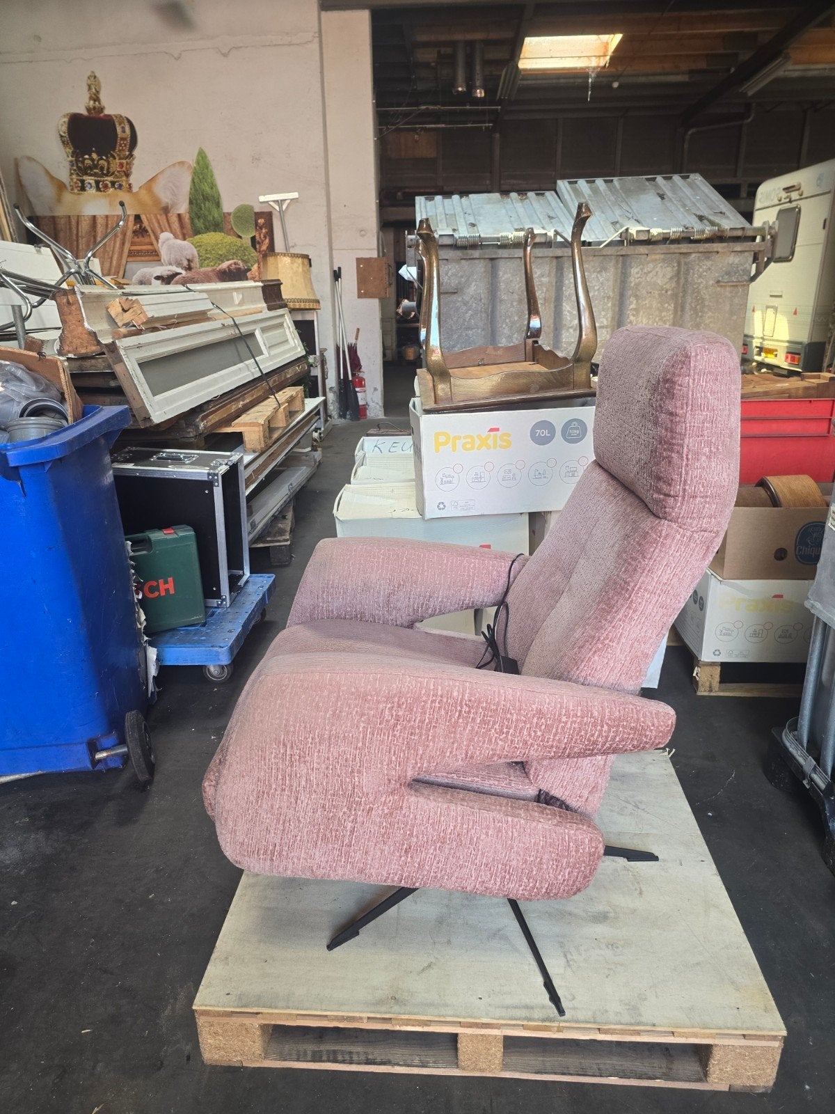 Relaxfauteuil in mooie staat., Ophalen, Stof, 50 tot 75 cm