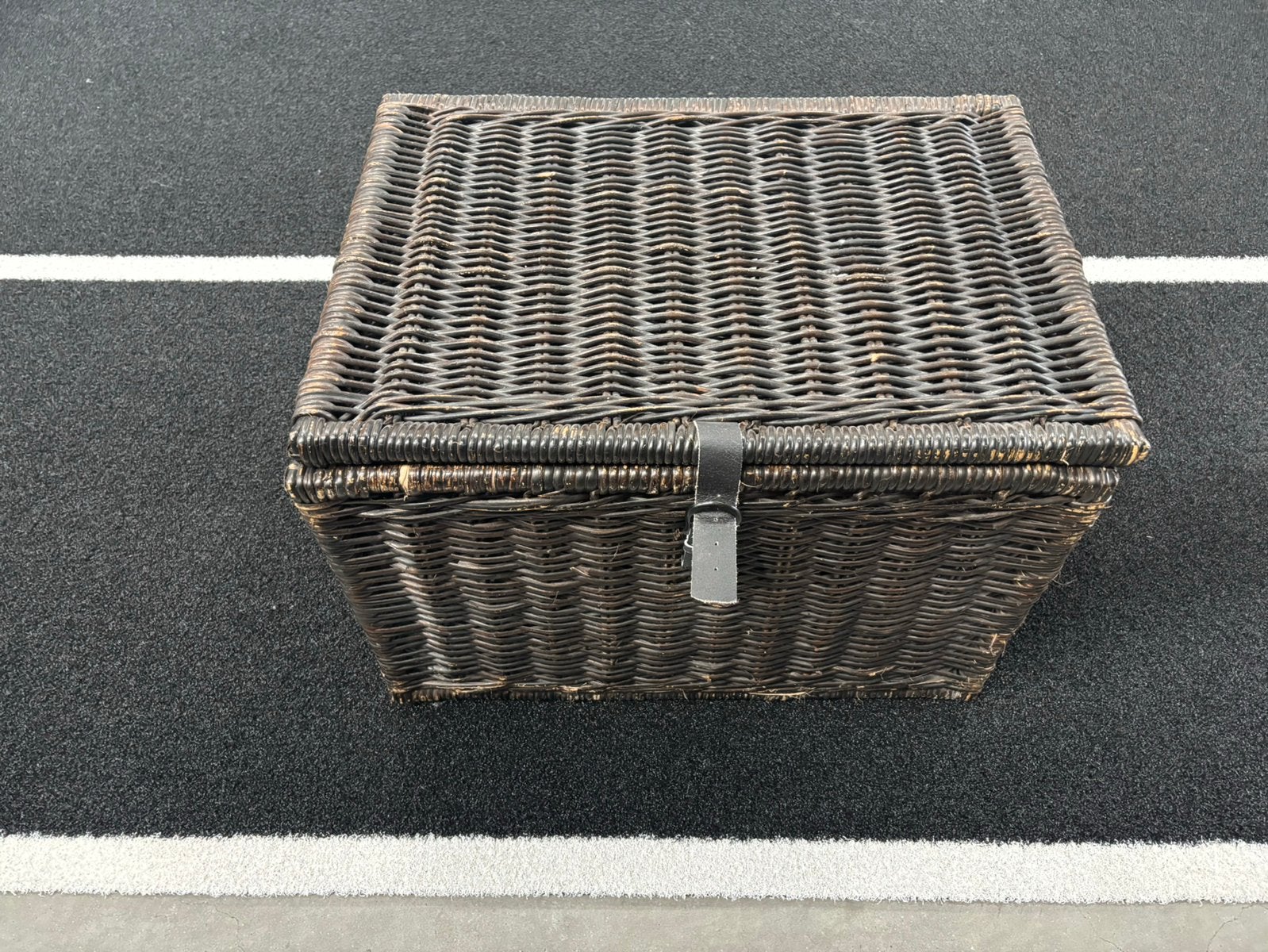 Grote rieten opberg mand / kist, Ophalen, Overige materialen, Gebruikt, 50 tot 100 cm