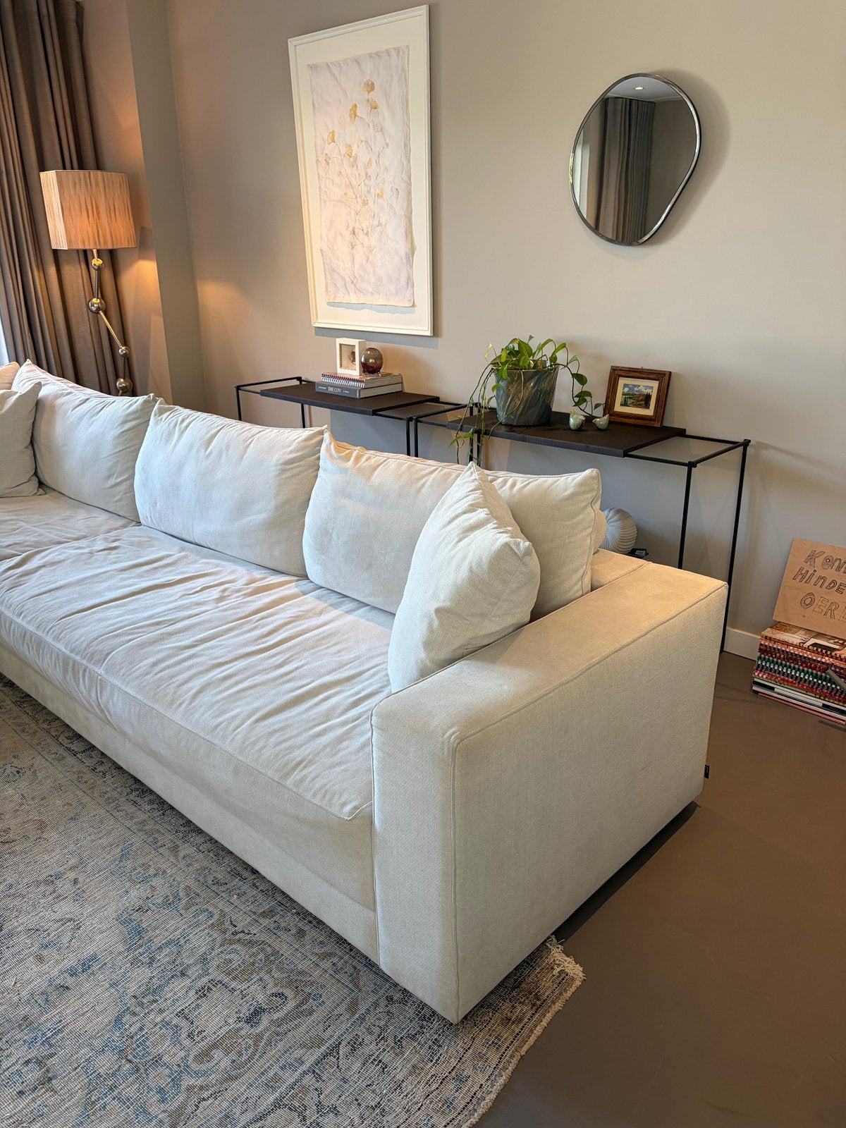 Beige hoekbank Passe Partout incl. hocker, Ophalen, Gebruikt, Lounge bank, Hoekbank