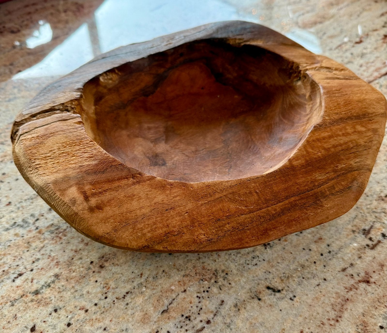 Decoratieve houten schaal, Huis en Inrichting, Woonaccessoires | Schalen en Manden, Ophalen of Verzenden