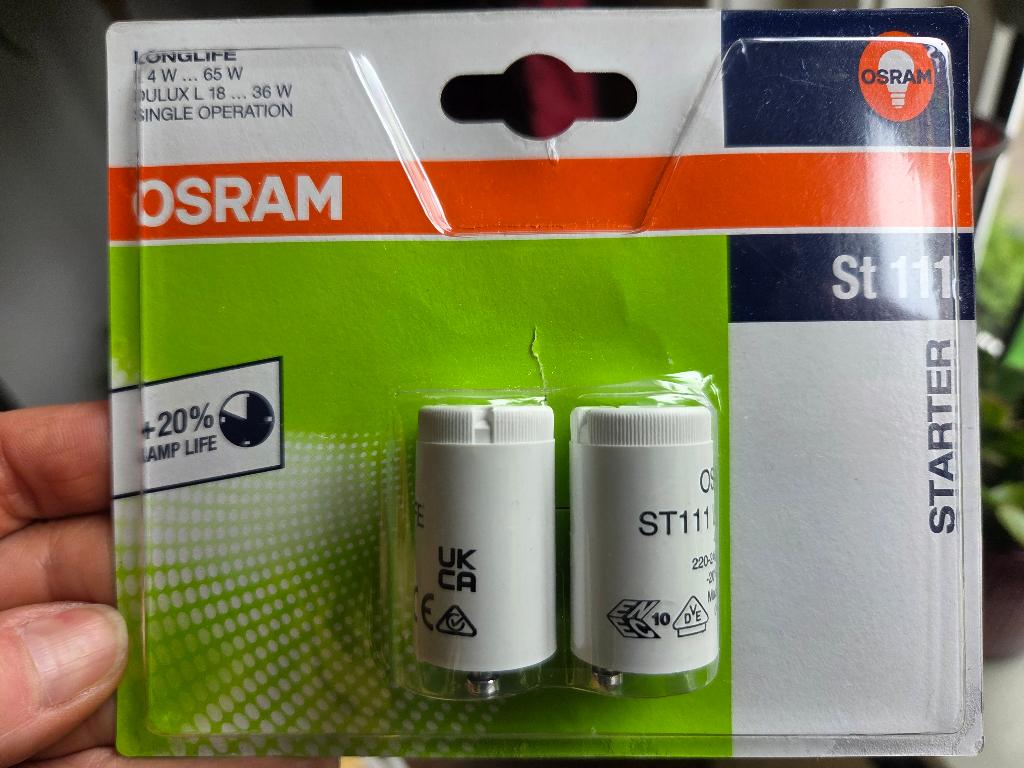 Osram starter voor TL lamp, Ophalen of Verzenden, Nieuw, Minder dan 30 watt, Overige fittingen