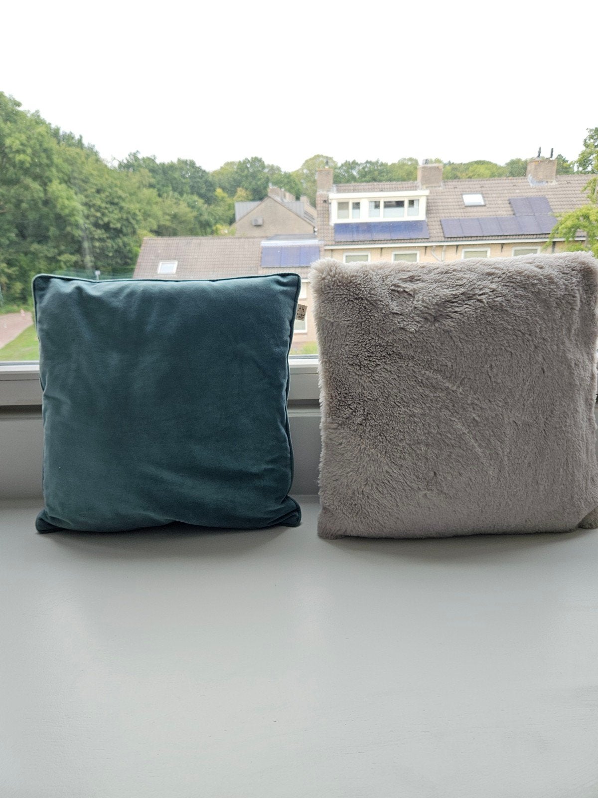 Dutch Decor Sierkussens - Groen en wit, Meerkleurig, Inclusief binnenkussen, Vierkant, Ophalen of Verzenden