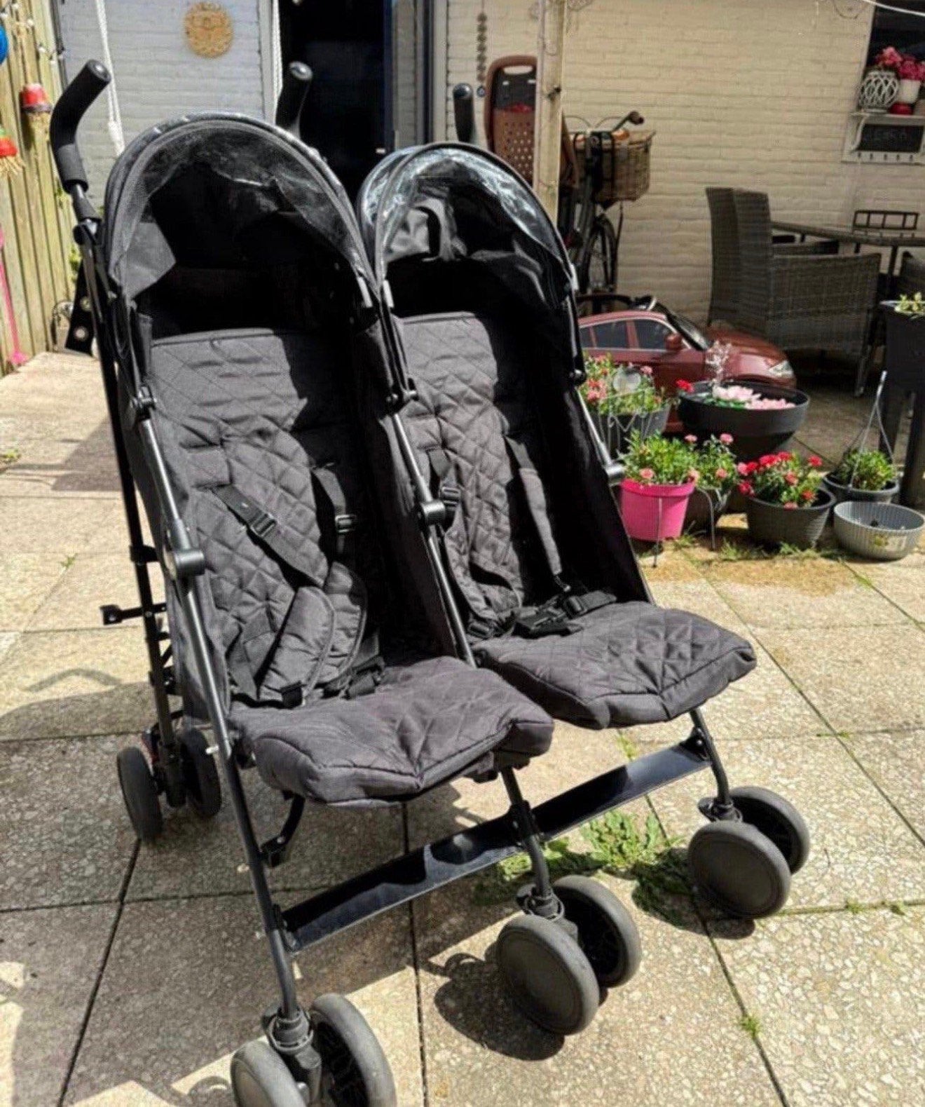 Tweeling buggy, Ophalen, Gebruikt, Kinderwagen of Buggy