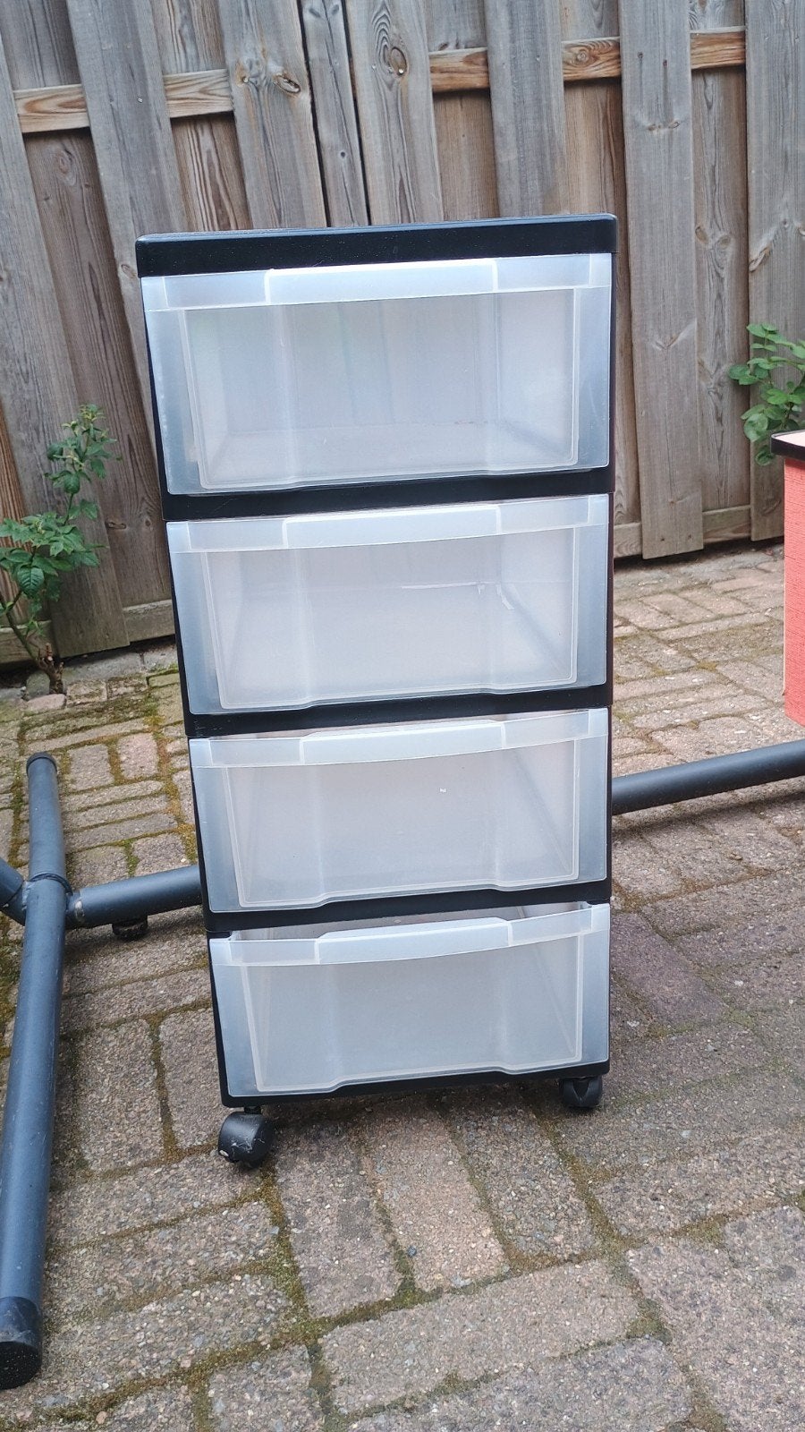 Opbergkastje met 4 lades - 1 wieltje afgebroken, Huis en Inrichting, Kasten | Ladekasten, Ophalen, Gebruikt, 50 tot 100 cm, Minder dan 100 cm