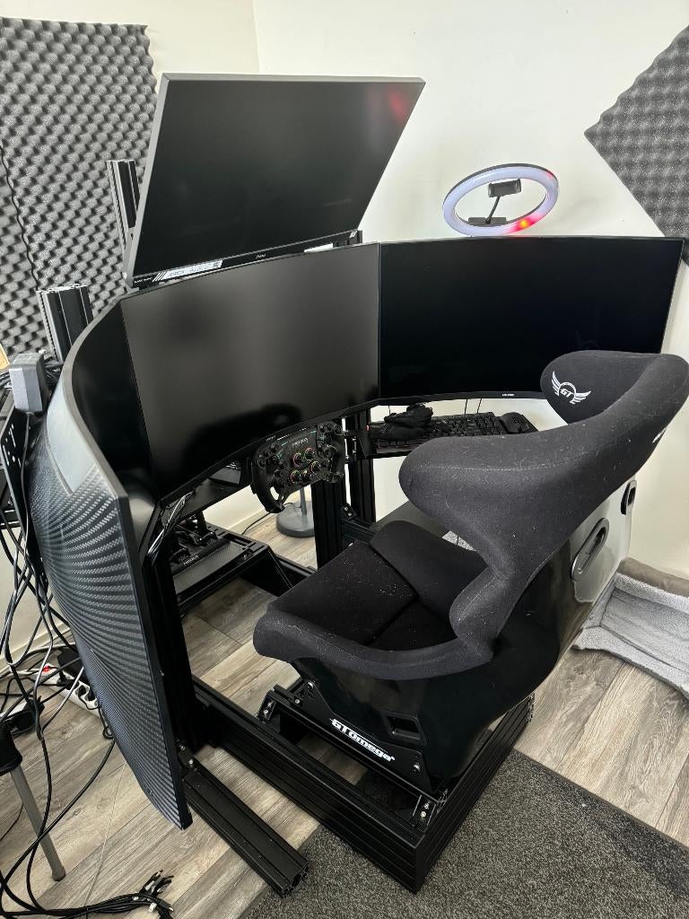 High-end sim racing MOZA setup / Triple screen, Ophalen, Zo goed als nieuw, Moza, PC