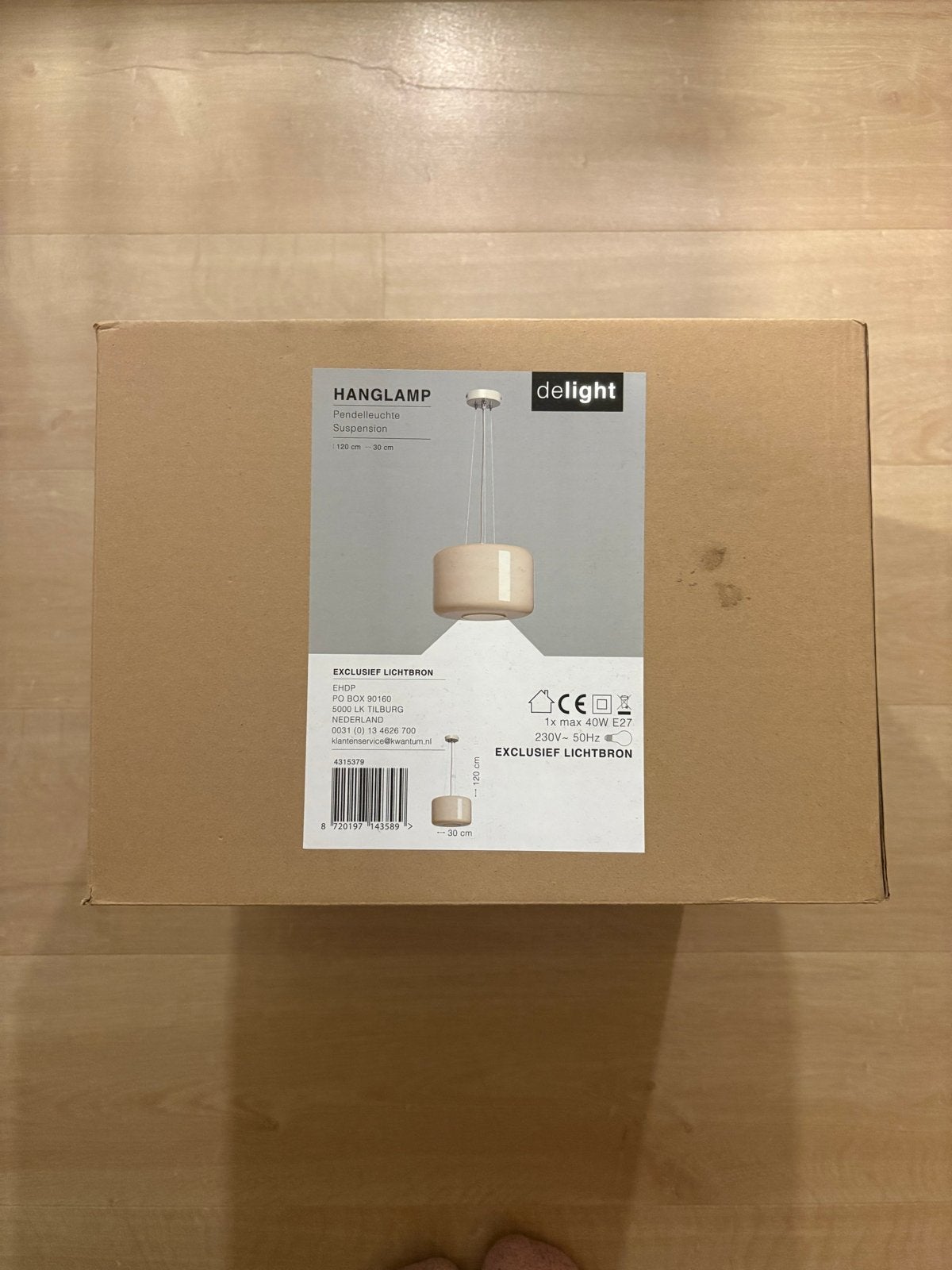 Kwantum DeLight Hanglamp - Nieuw in doos, Ophalen, Nieuw, Metaal, E27 (groot)