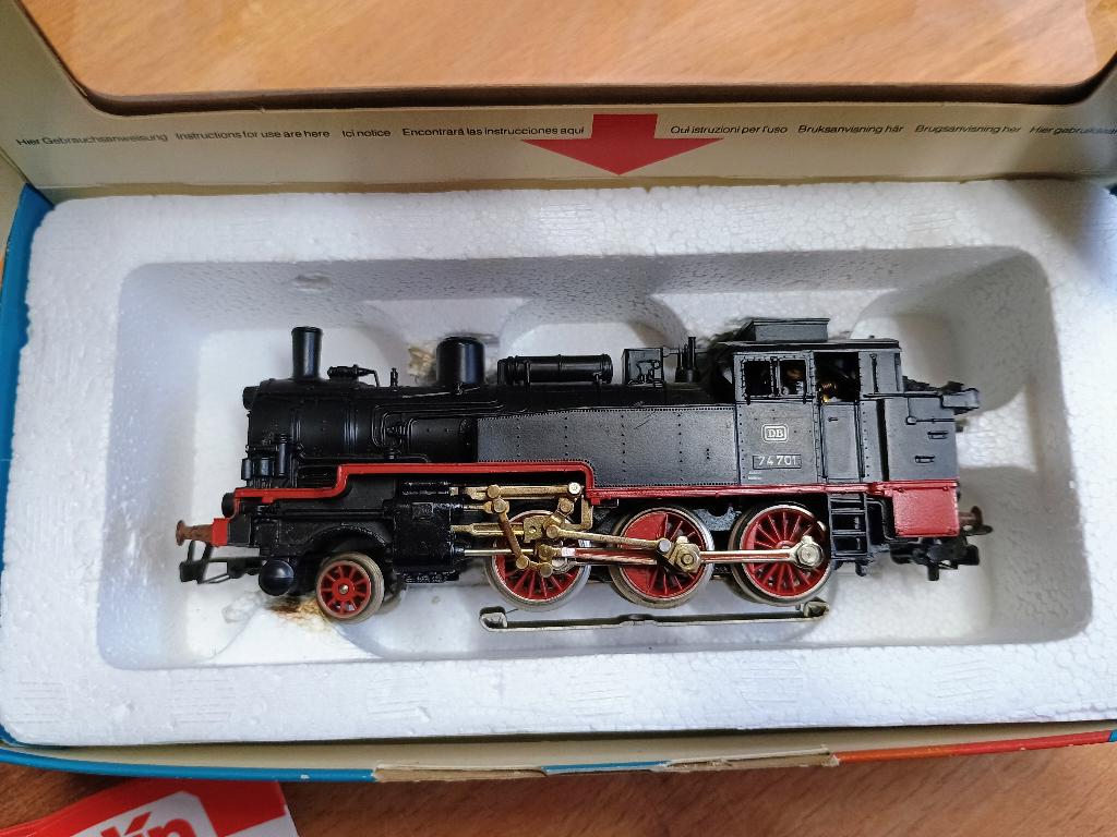 Marklin stoomlok 3095 (OVP) met 3x koelwagons 4508., Wisselstroom, Gebruikt, Locomotief, Ophalen of Verzenden