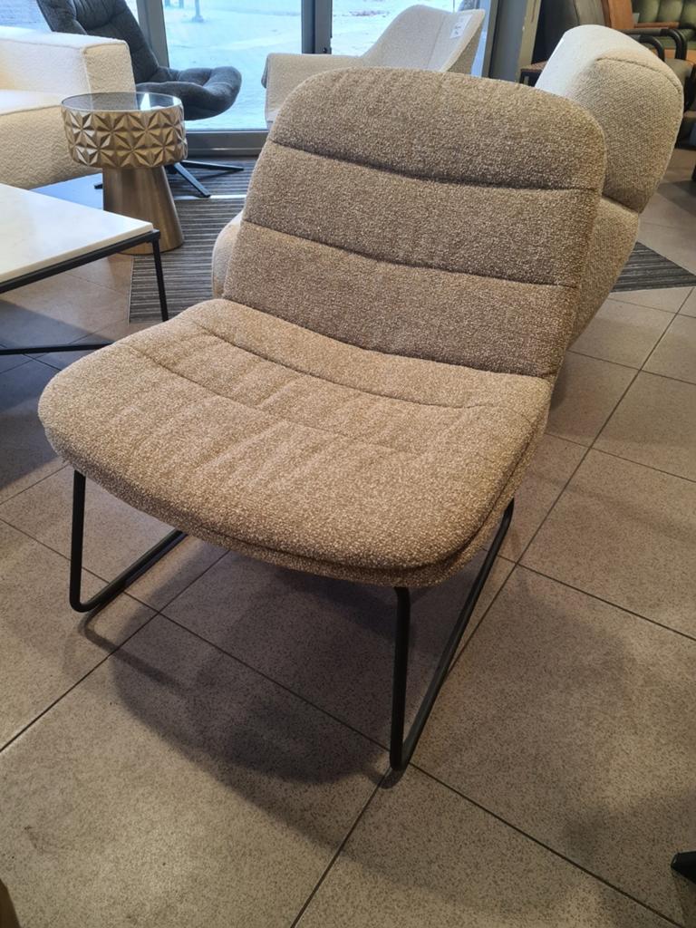 Nieuwe By-Boo fauteuil Bermo green platte tweedstof €135, Ophalen, Industrieel landelijk barok brocante koloniaal boheems vintage