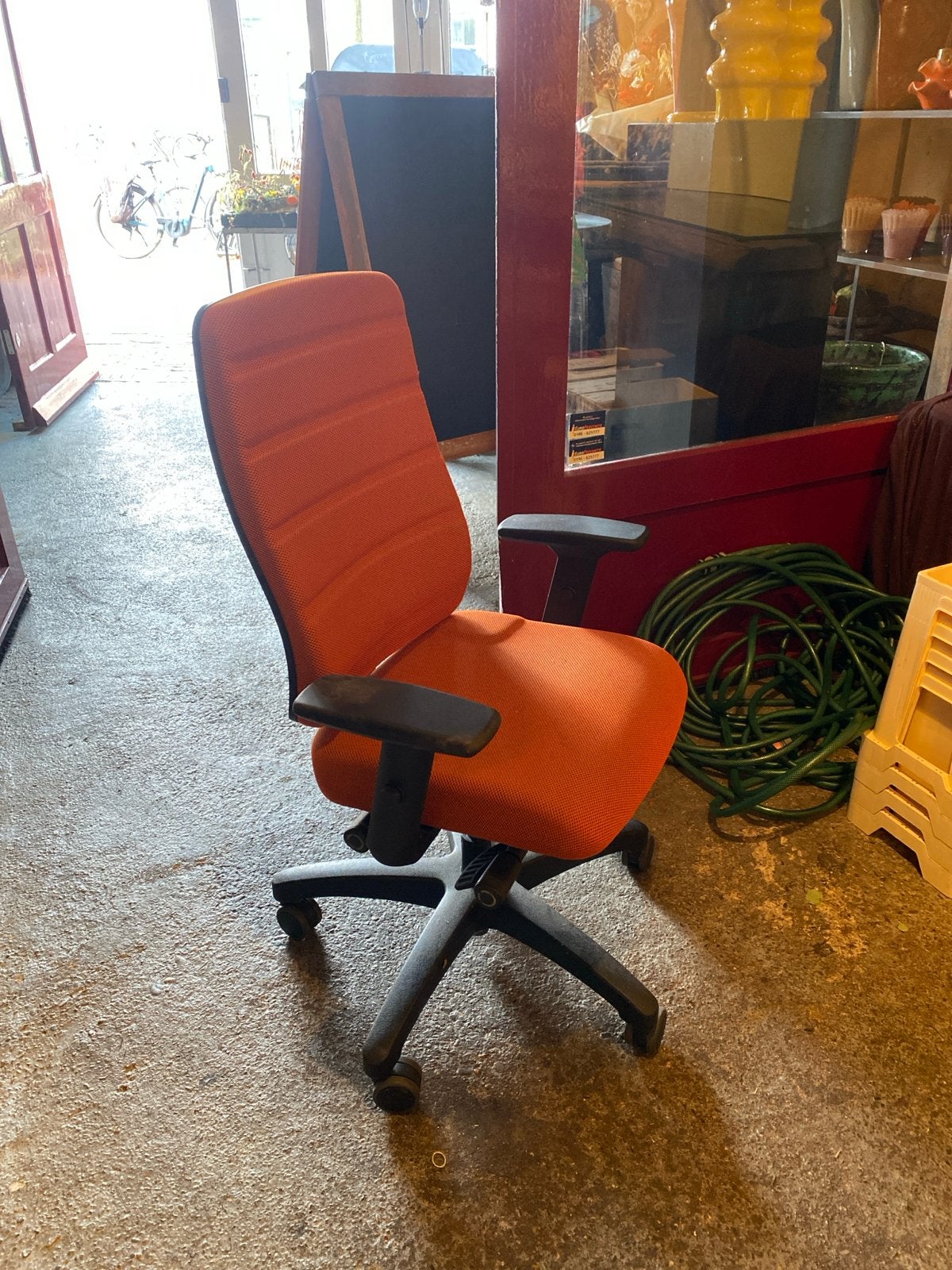 Comfortabele oranje bureaustoel - Gebruikt, Ophalen, Gebruikt, Oranje, Bureaustoel