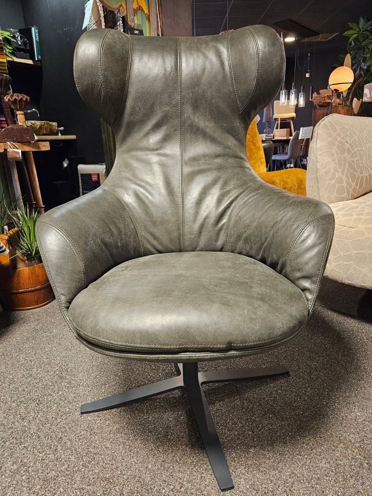 draaifauteuil peaches het-anker africa leder, Ophalen of Verzenden, Nieuw, 75 tot 100 cm, 50 tot 75 cm