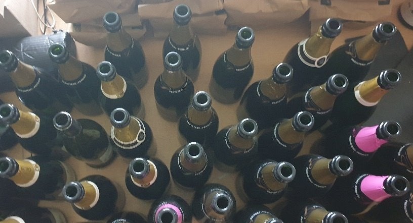 Champagneflessen leeg, Ophalen of Verzenden, Zo goed als nieuw, Frankrijk, Overige typen