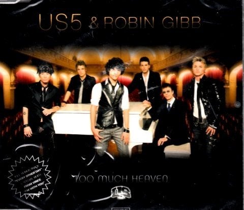 US5 + ROBIN GIBB CD SINGLE TOO MUCH HEAVEN, Ophalen of Verzenden, Zo goed als nieuw, Pop