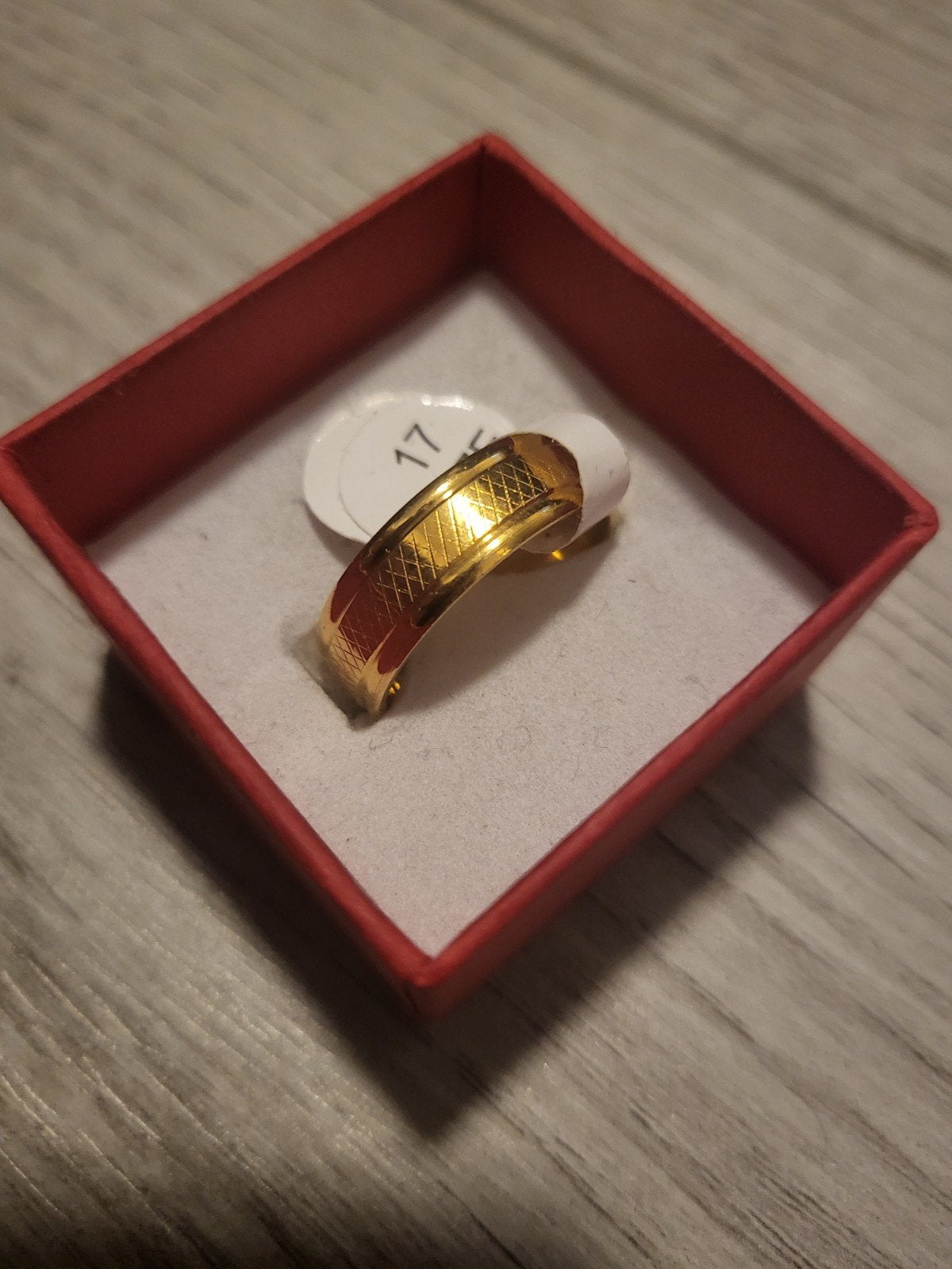 Nieuwe gouden ring, maat 17, Overige materialen, Nieuw, Ophalen of Verzenden, 17 tot 18