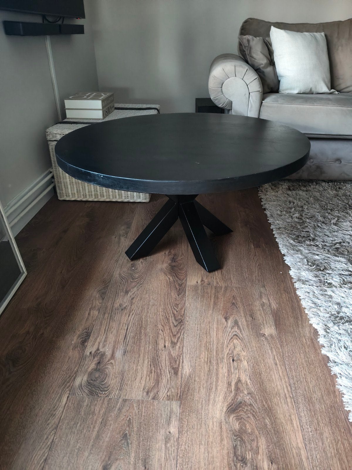 salon tafel zwart, Ophalen, Gebruikt, 50 tot 100 cm, Rond