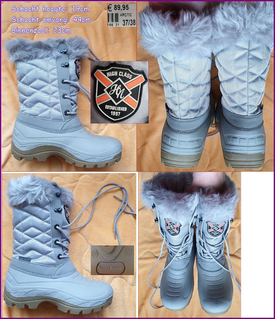 HUMAN NATURE grijze Arctic boots maat 37 nieuw, Snowboots, Nieuw, Ophalen of Verzenden, Grijs