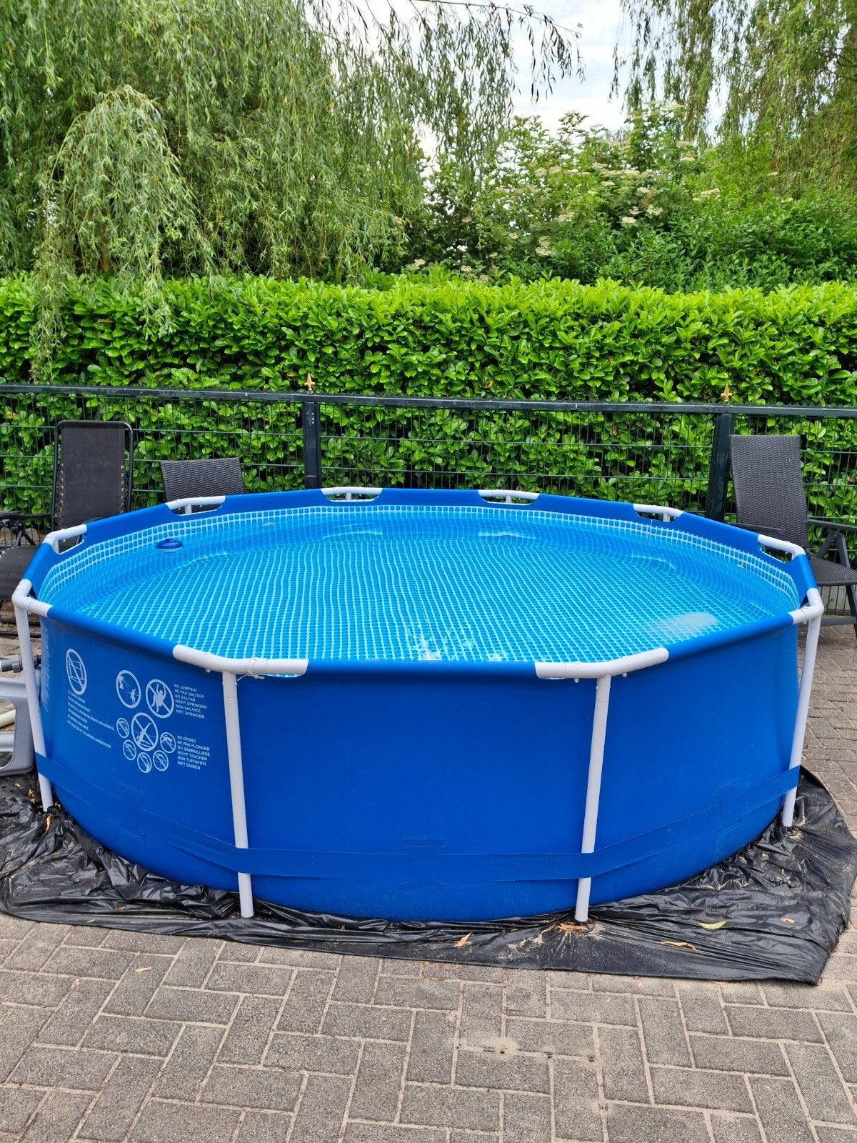 Intex rond zwembad + zandfilter pomp + afdekzeil etc!, Tuin en Terras, Ophalen, Minder dan 80 cm, Rond, 300 cm of meer
