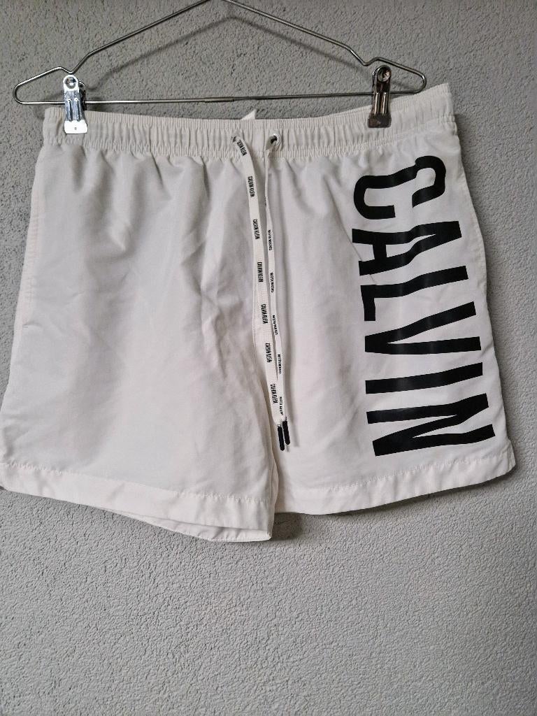Calvin Klein zwemshort wit Maat L, Kleding | Heren, Badmode en Zwemkleding, Verzenden, Wit, Zwemshort, Calvin Klein