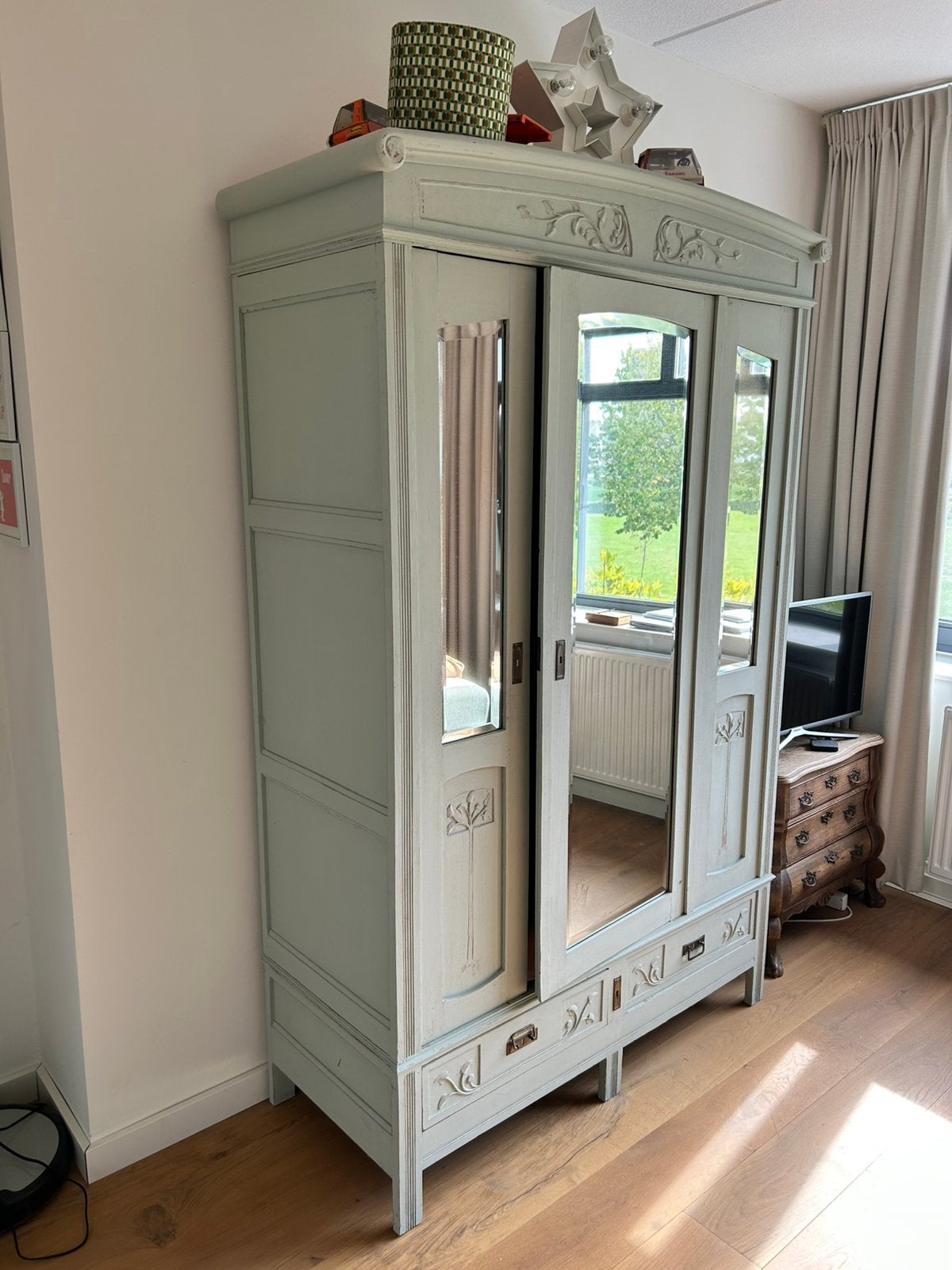Brocante vintage kast demontabel, Huis en Inrichting, Ophalen, 100 tot 150 cm, Zo goed als nieuw, 150 tot 200 cm