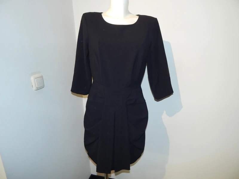 BA&SH elegante jurk open rug flap voorkant bij de rok 2/M, Maat 38/40 (M), Verzenden, Zwart, Zo goed als nieuw
