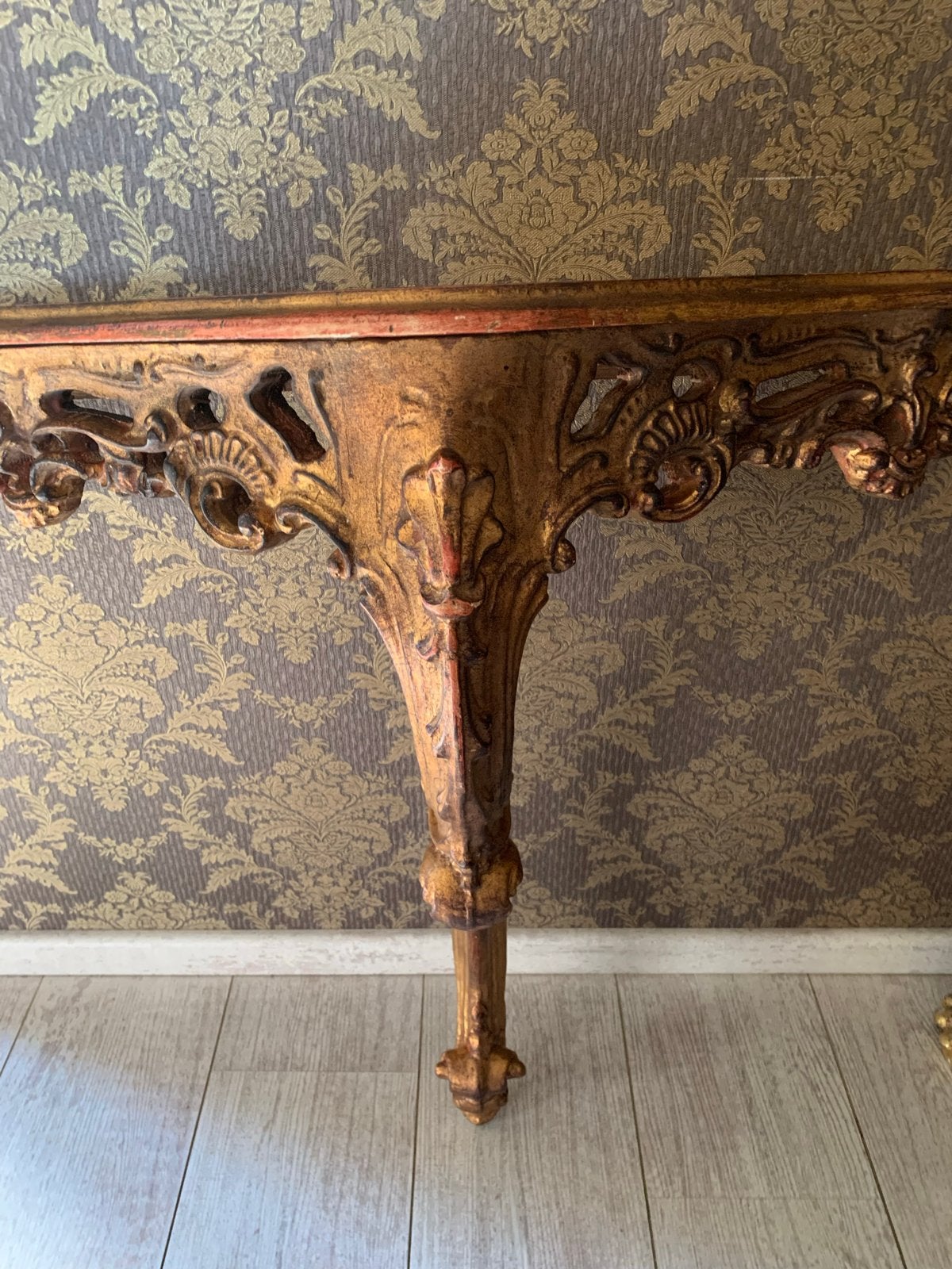 Antiek Houten Console Tafeltje - Bois Doré barok, Ophalen of Verzenden