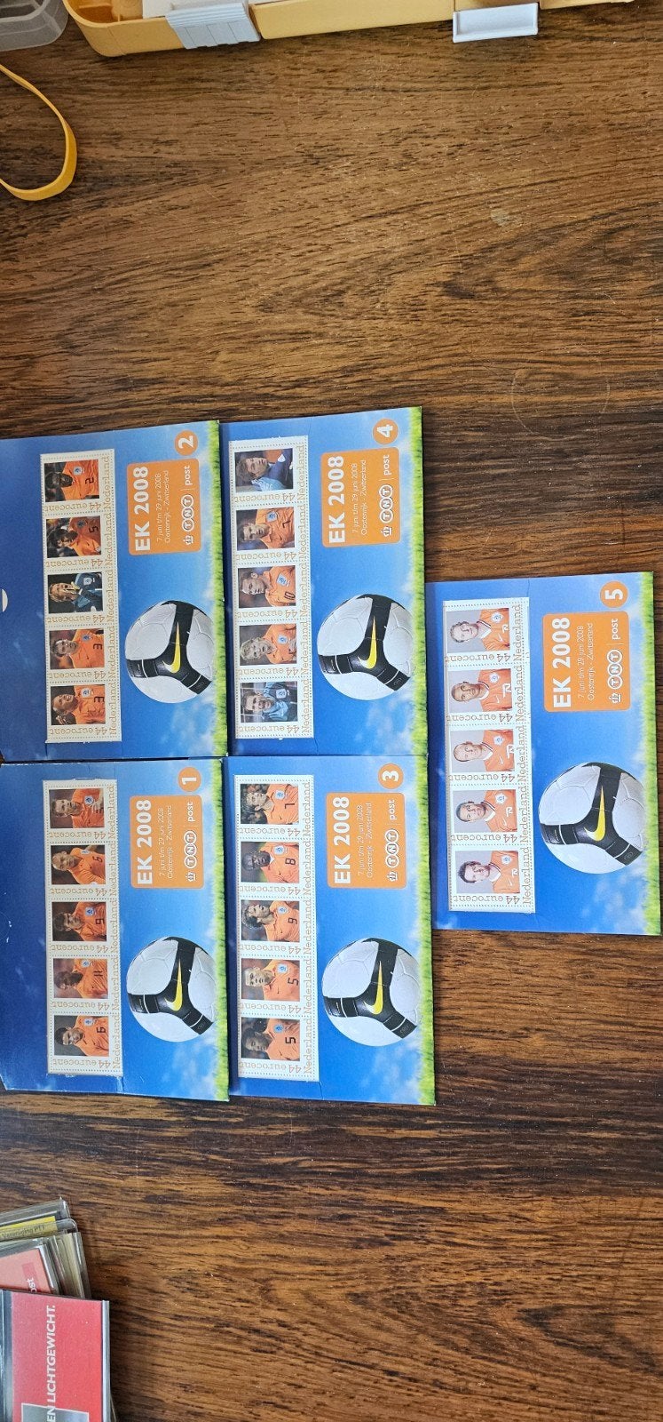 5 velletjes Nederlands elftal EK 2008 postzegels, Postzegels en Munten, Verzenden, Na 1940, Postfris