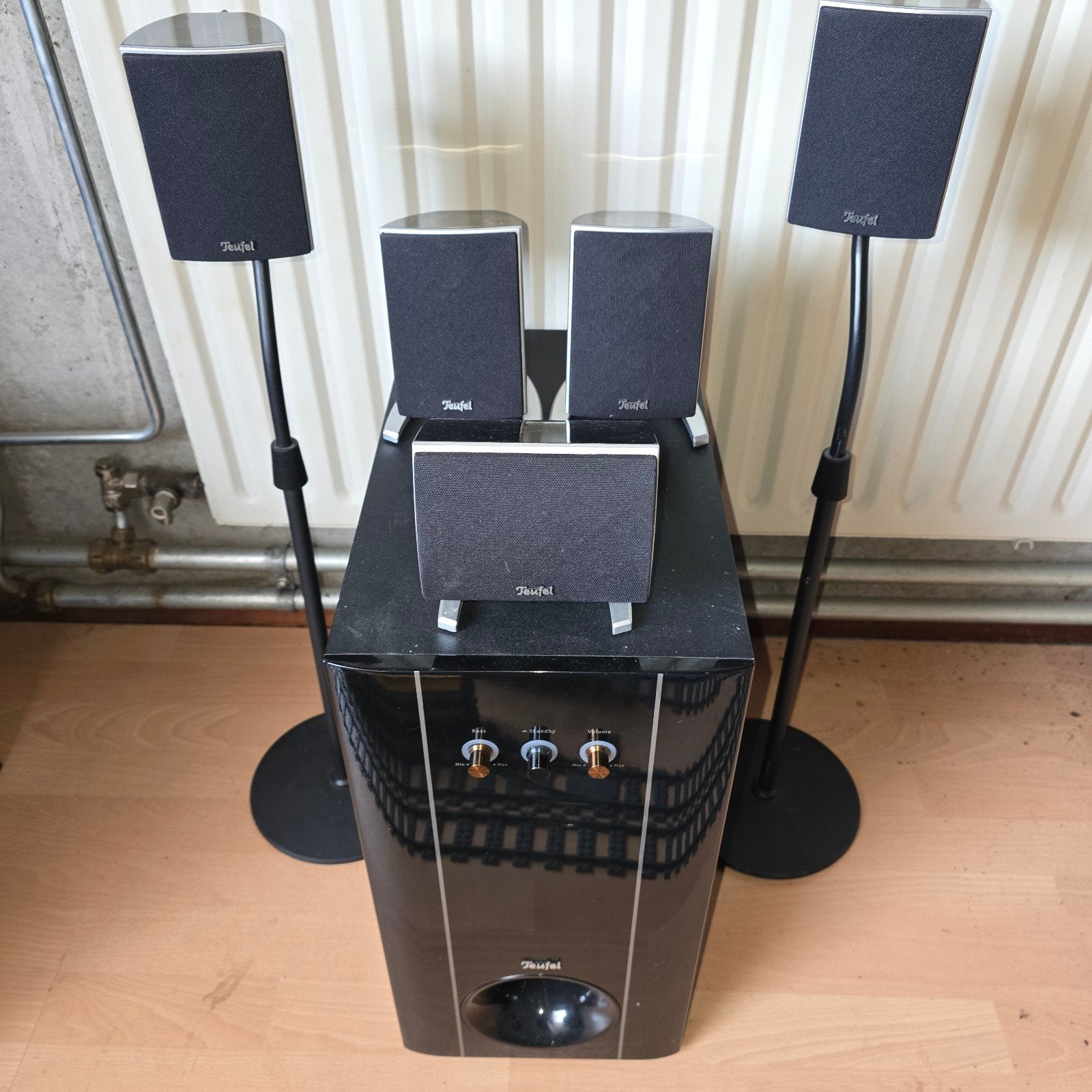 Teufel CE 300 SW 5.1 Home Cinema Set, Gebruikt, 70 watt of meer, 5.1-systeem, Overige spelers