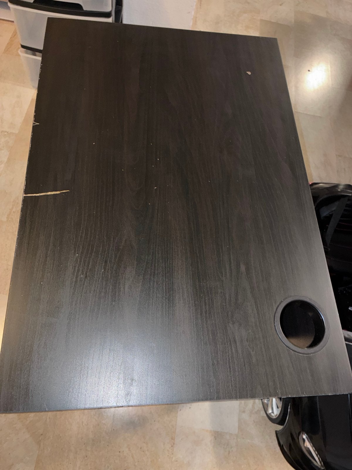 IKEA Linnmon / Adils bureau met lade - Zwart, Zwart, Gebruikt, Met lades, Spaanplaat of MDF