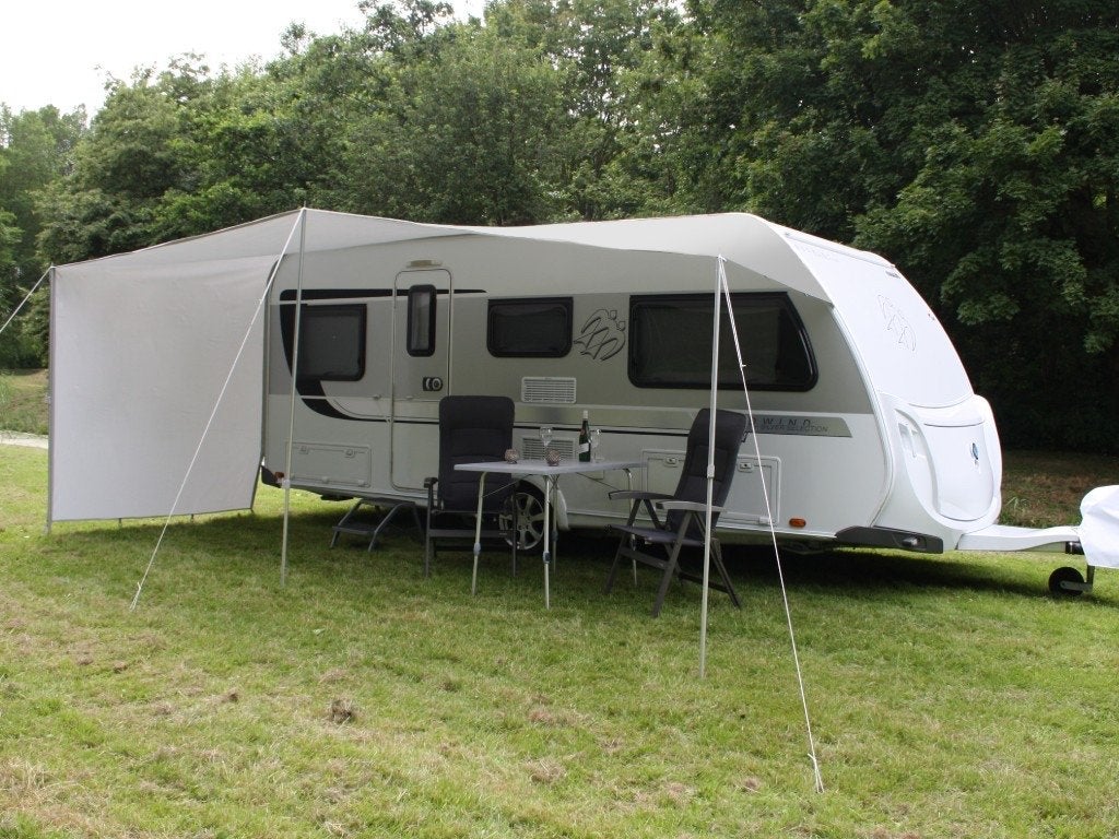 Caravanluifel Esvo schuifluifel maat 8, lichtgrijs, Caravans en Kamperen, Voortenten en Luifels, Ophalen of Verzenden, Zo goed als nieuw
