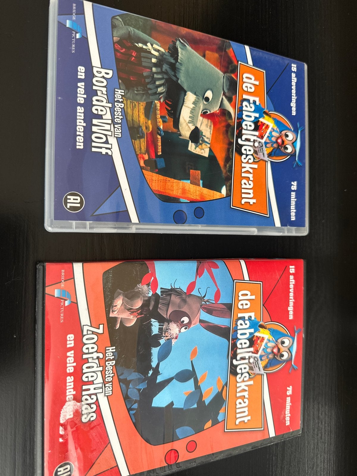 De Fabeltjeskrant DVD's: Bor de Wolf & Zoef de Haas, Alle leeftijden, Ophalen, Zo goed als nieuw, Poppen