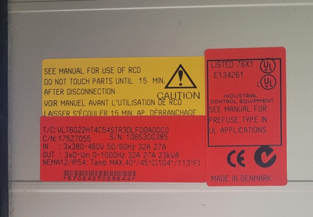 Danfoss VLT6000 frequentieregelaar 3~400V 15kW, Danfoss Gorinchem, Gebruikt, Ophalen of Verzenden, Info@danfoss.nl