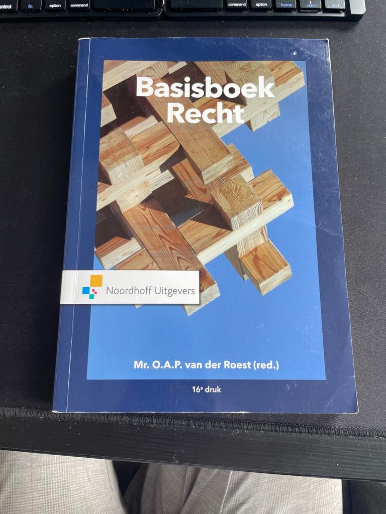 Basisboek Recht 16e druk, Ophalen of Verzenden, Gamma, Gelezen, HBO