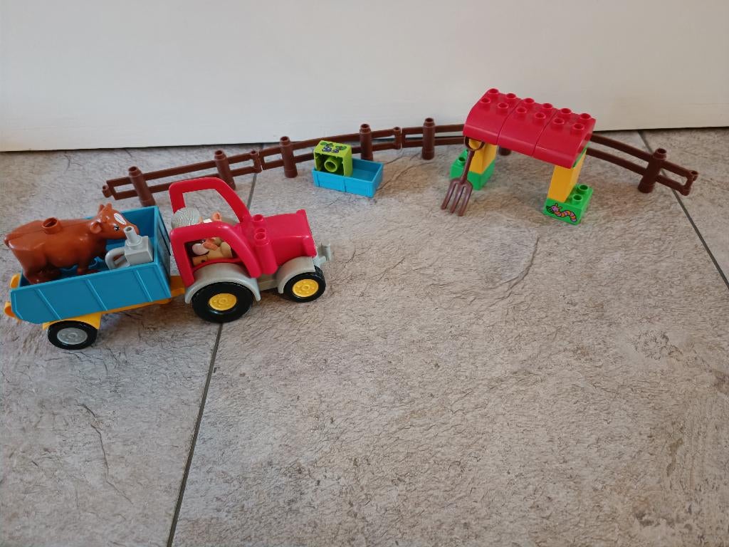 Duplo landbouwtractor 10524, Ophalen of Verzenden, Zo goed als nieuw, Compleet, Duplo