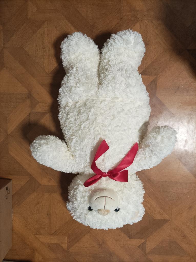Bob der Bar Teddy beer wit 60cm knuffel, Beer, Ophalen of Verzenden, Zo goed als nieuw, Middelgroot (20 tot 80 cm)