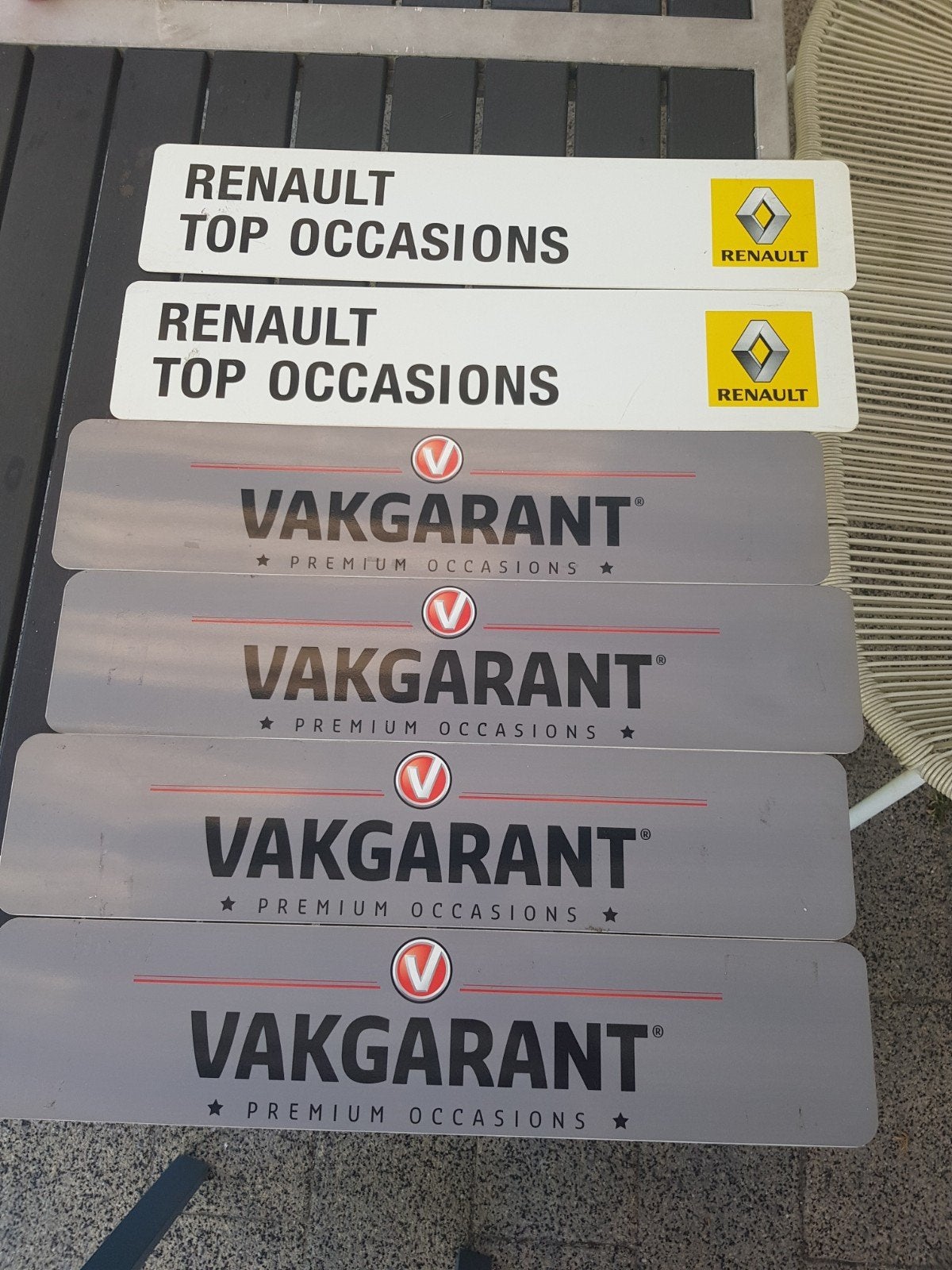 6x kenteken bord, Ophalen of Verzenden, Gebruikt
