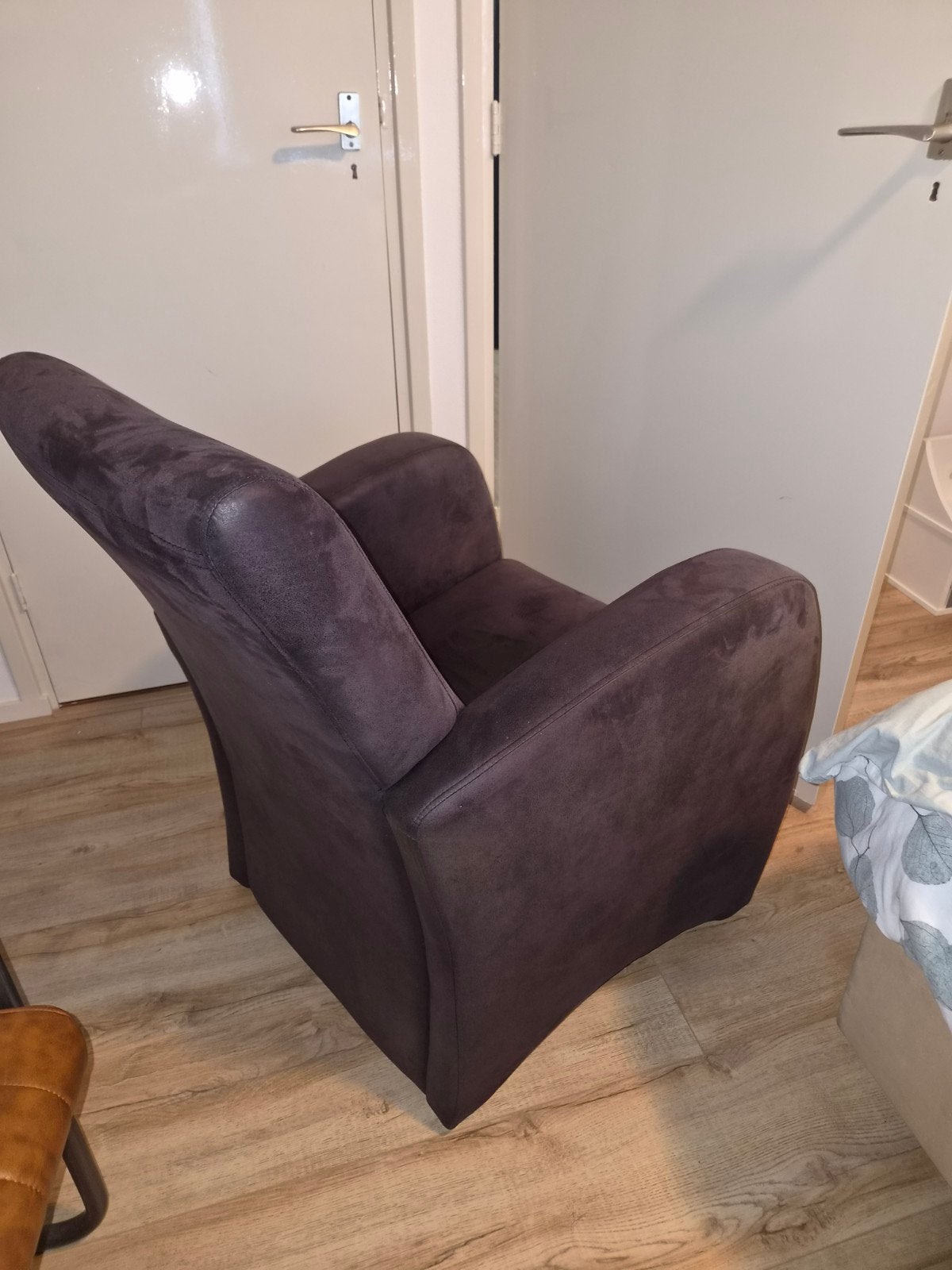 Comfortabele fauteuil - Donkergrijs 2 stuks, Huis en Inrichting, Fauteuils, Ophalen, Gebruikt, 75 tot 100 cm, 50 tot 75 cm