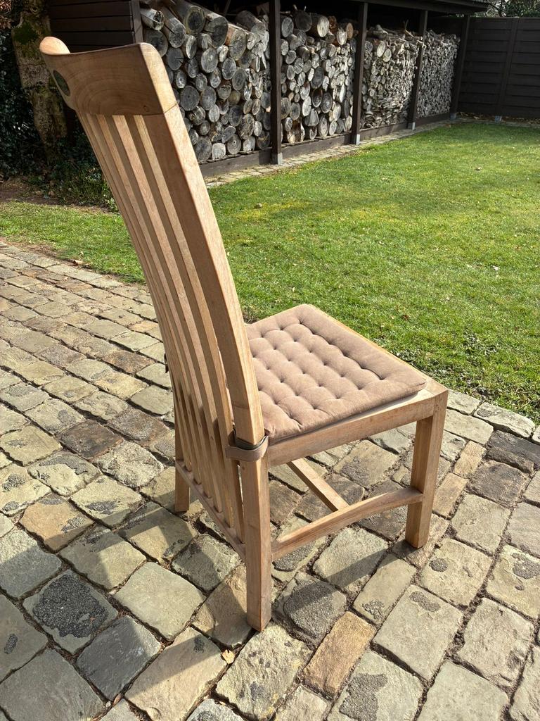 Teaken stoelen, Huis en Inrichting, Ophalen, Gebruikt, Bruin, Vijf, Zes of meer stoelen