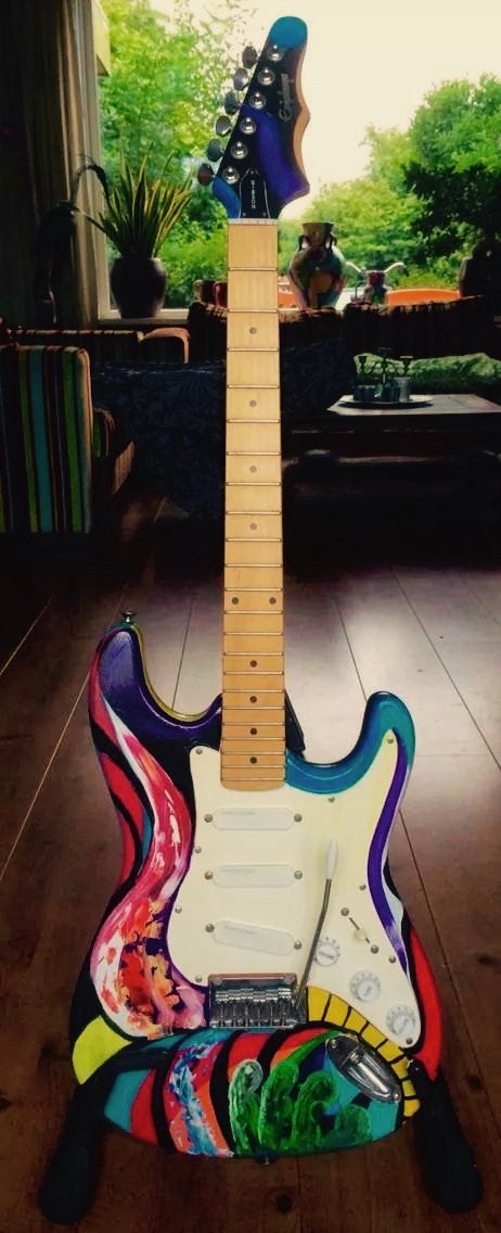 GEZOCHT: Gestolen unieke Epiphone Stratocaster, Epiphone, Ophalen of Verzenden, Zo goed als nieuw, Solid body