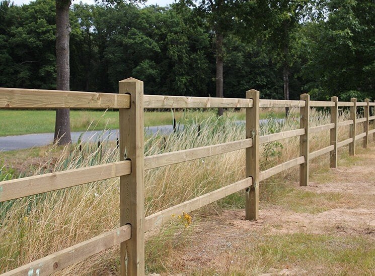 13. Houten omheining | tuinomheining | afrastering, Dieren en Toebehoren, Weidegang, 4 paarden of pony's of meer