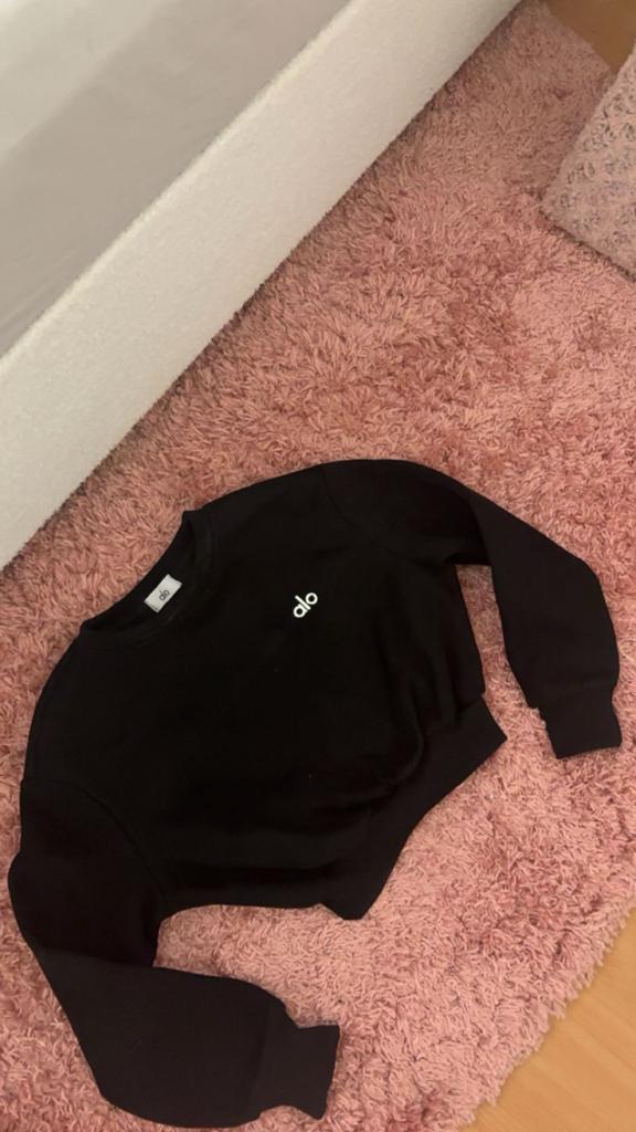 Alo sweater cropped, Kleding | Dames, Truien en Vesten, Verzenden, Zo goed als nieuw, Maat 34 (XS) of kleiner, Zwart