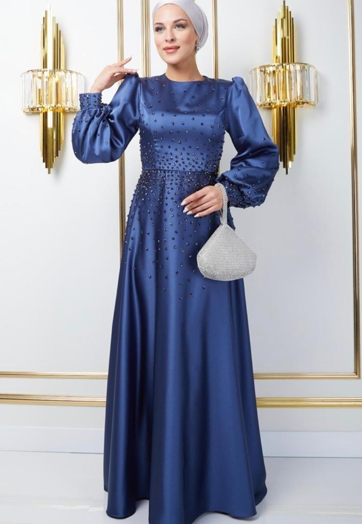 Prachtige blauwe abiye/galajurk maat 42 - Nieuw!, Kleding | Dames, Gelegenheidskleding, Ophalen of Verzenden, Nieuw